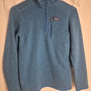 Patagonia Boys Zip-Up Sweater in Blue